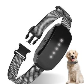 Adjustable Training Device Bark Collar for Large Medium and Small Dogs (Color: Black, Type: Training Device)