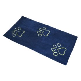 DGS Pet Products Dirty Dog Doormat Runner Almond 60" x 30" x 2" (Color: Marine/Lime Green)