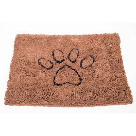 DGS Pet Products Dirty Dog Door Mat Small Brown 23" x 16" x 2" (Color: Brown, size: small)