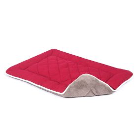 DGS Pet Products Pet Cotton Canvas Sleeper Cushion Extra Small Sand 15" x 20" x 1" (Color: Berry, size: small)