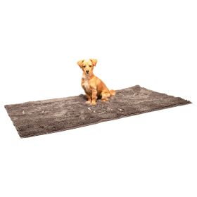 DGS Pet Products Dirty Dog Doormat Runner Almond 60" x 30" x 2" (Color: Misty Grey)